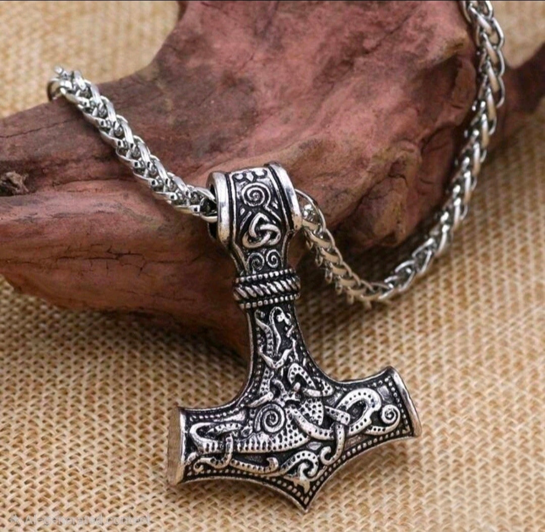 Thor's Hammer Pendant Necklace
