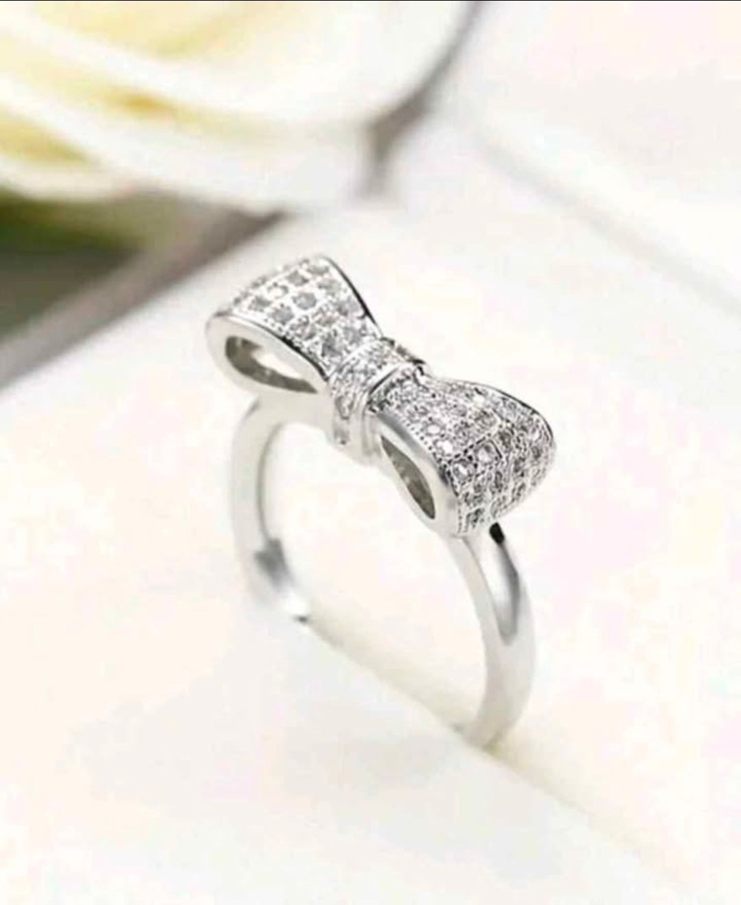 Rhinestone Bow Ring