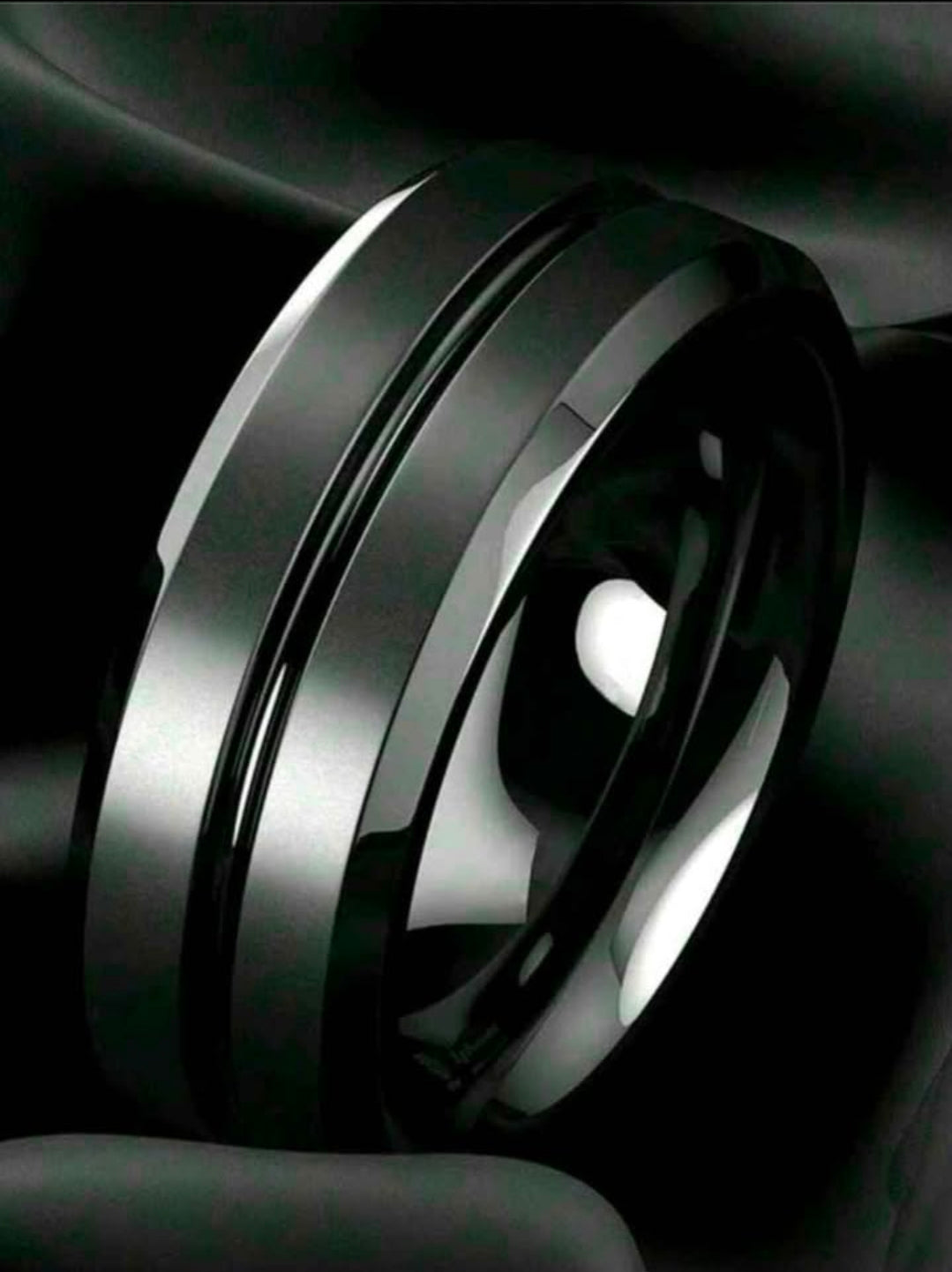 Black Stainless Steel Men's Ring