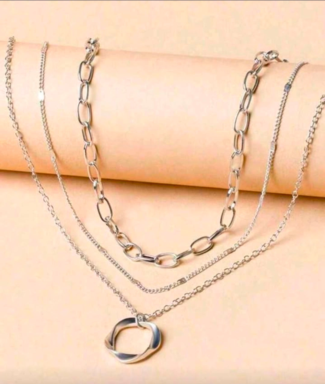 Silver Layered Necklace