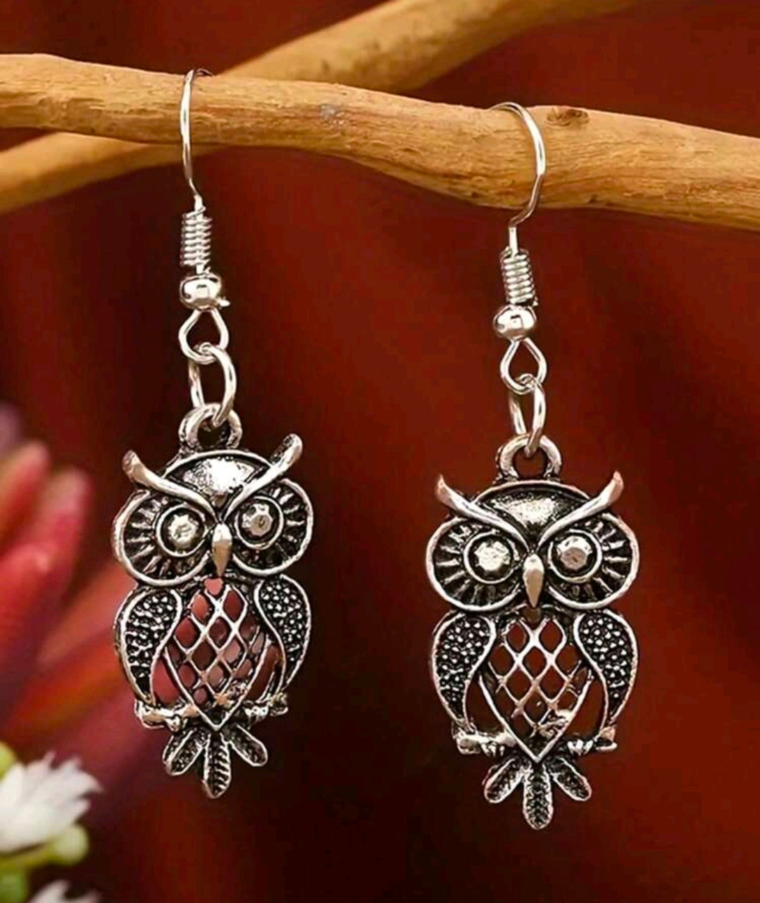 Hollow Owl Design Earrings