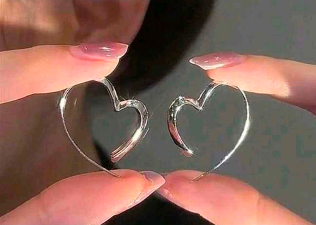 Silver Heart Earrings