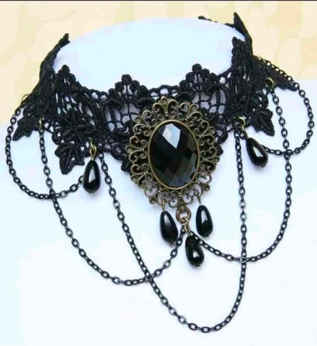 Black Vintage Choker Necklace